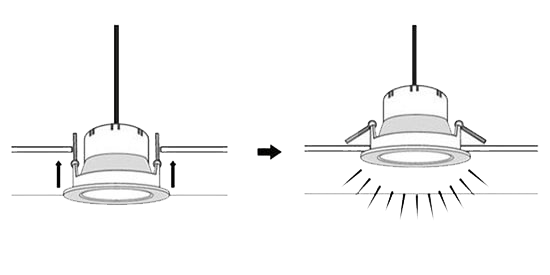 lap dat den led downlight doi mau