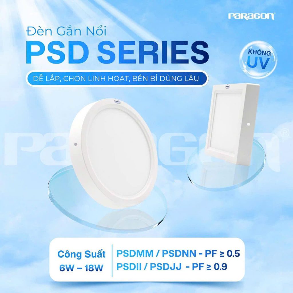 Cách Chọn Công Suất Đèn LED Paragon Phù Hợp Cho Phòng Khách, Văn Phòng Và Nhà Xưởng 6 downlight am tran paragon